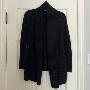 Merona XS black knit cardigan sweater duster
